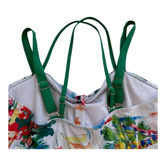 Tankini Swim Dress 2 Piece Swimsuit - Size Large - Picture 3 of 12